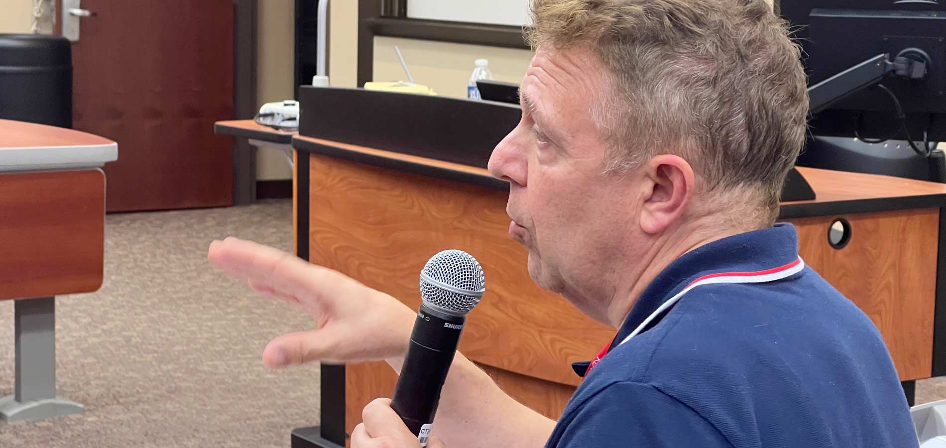 Tony Moyer, STEM YEA Academy Director, sets expectations and outlines the program for students