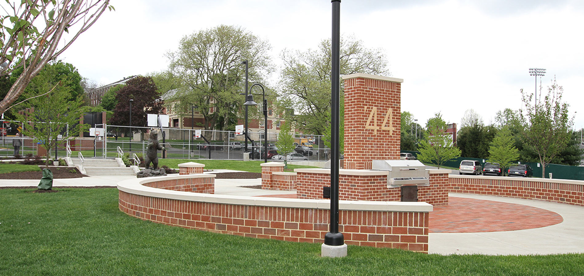 Memorial Pavilion, one of many beautiful niches about the Campus