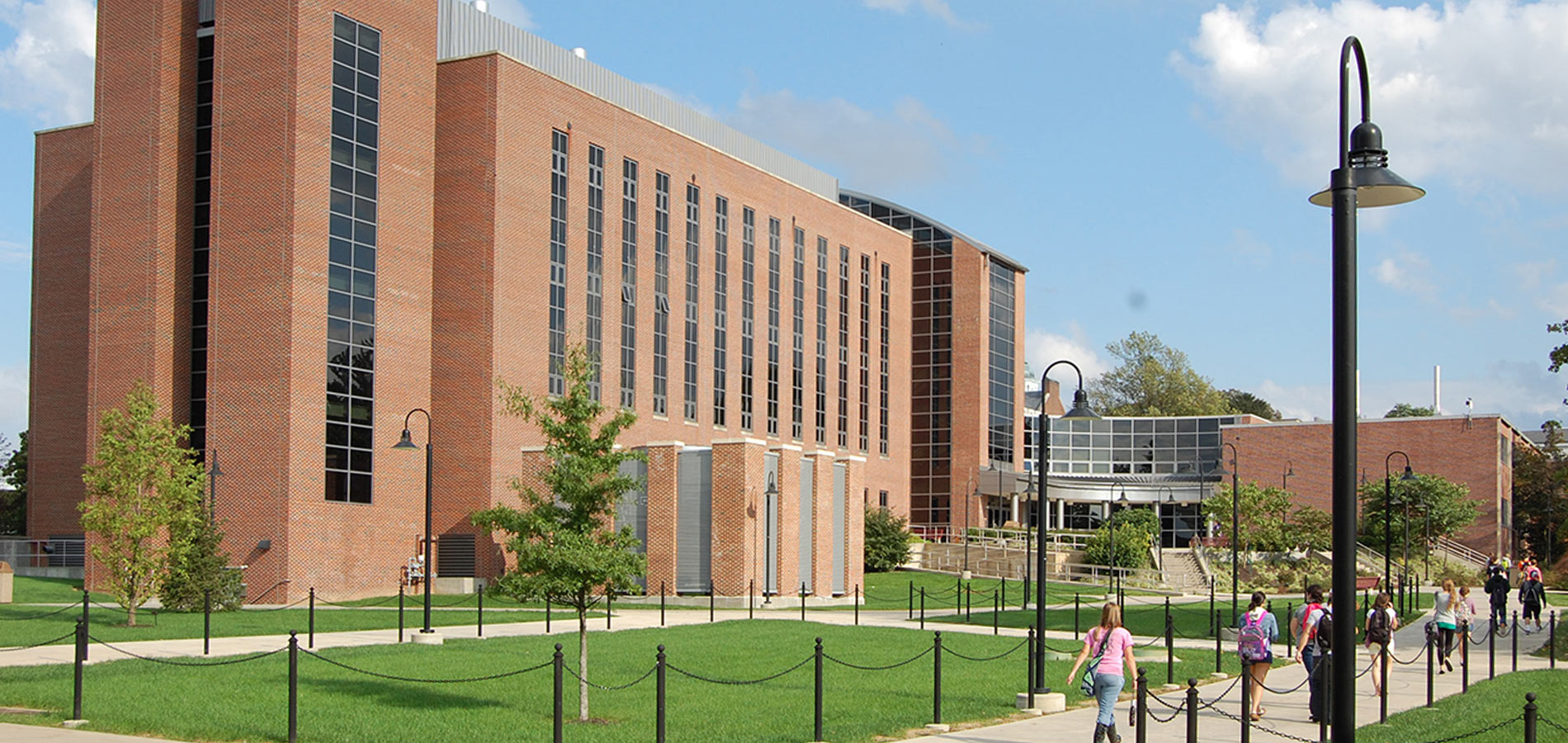 A long view of the Massive Boehm Science Building