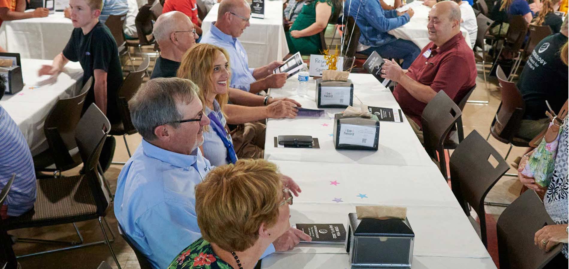 Rotarians attending celebration dinner